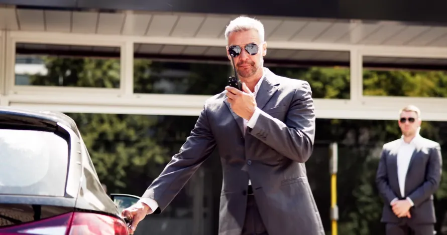 A luxury chauffeur vehicle arriving at a serene countryside hotel, providing a seamless luxury spa transfer Cheshire for guests on luxury spa breaks