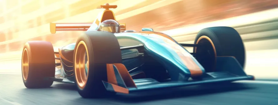 A luxury Mercedes-Benz chauffeur car arriving at the Silverstone circuit for the British Grand Prix.