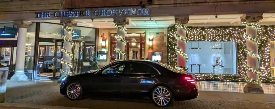 Luxury Mercedes S-Class executive car providing a professional Birkenhead Chauffeur Service for corporate and private travel.