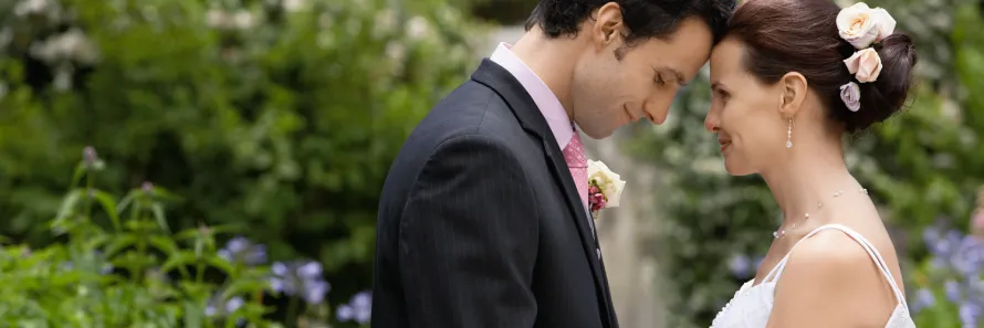 A luxury Manner Borne Mercedes-Benz wedding car parked at a beautiful venue, providing a professional Wrexham wedding chauffeur service for a North Wales couple.