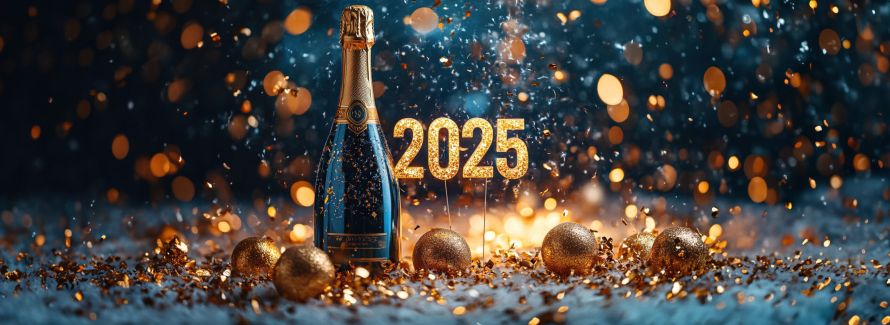 Happy New Year 2025 Wide