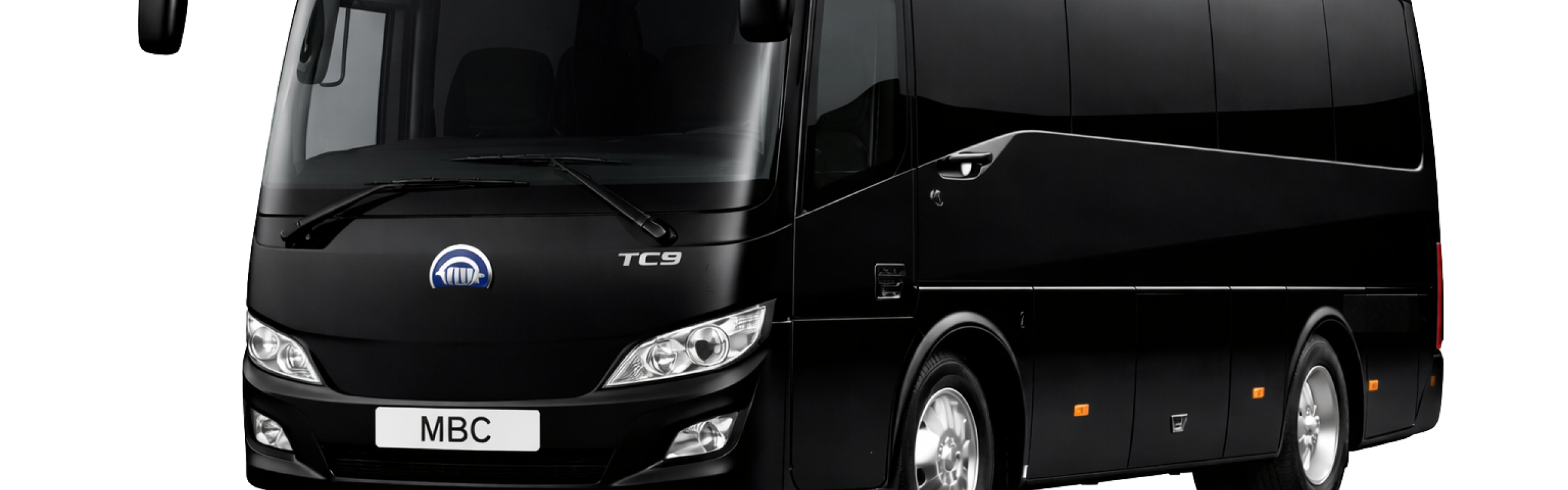 A Yutong TC9 luxury midi coach hire Manchester vehicle, ideal for premium luxury group travel, golf trips, and corporate events with up to 37 passengers