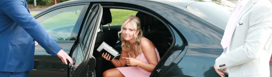 Luxury chauffeur-driven car for prom night from the Manner Borne Liverpool Prom Chauffeur Service.
